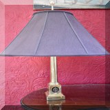 D07. Naval Academy brass lamp. 30”h - $65 